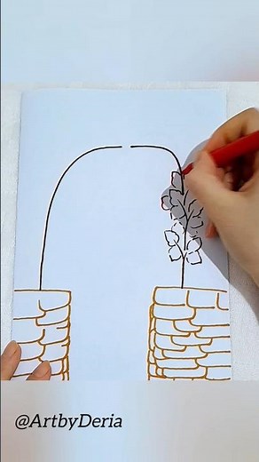 How to draw beautiful garden |Easy drawing beautiful garden|#howtodraw #easydrawing #garden #shorts