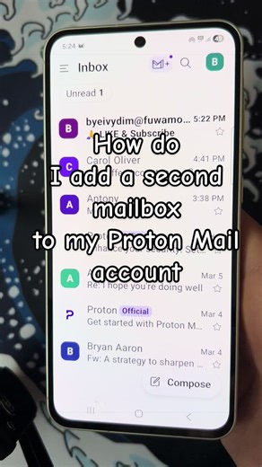 Cómo añadir un segundo buzón en Proton Mail