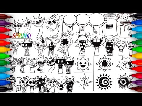 Incredibox Sprunki Coloring Page Mix. Phase 1 vs Phase 2 vs Phase 3 Vs Phase 4 Vs Phase 5 Vs Phase 6