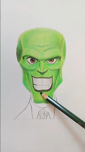 drawing the mask jim carrey #art #shorts
