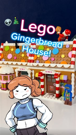 pyroxlego on Instagram: "Lego Festive Gingerbread House! 🎄☃️ #lego #christmaslego #christmas #legocity #legocreator Art used: @Pear_gor Song used: What’s This from The Nightmare Before Christmas"