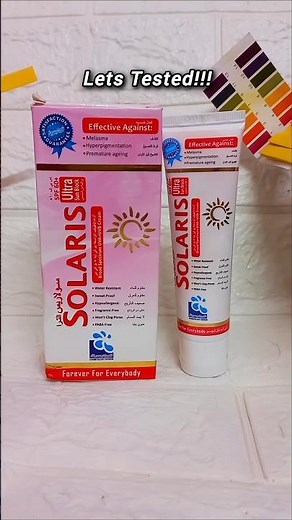 Shocking🤯 solaris60 sunblock ph test #shorts #skincare#sunblock#sunscreen #suncream #phtest#ytshorts
