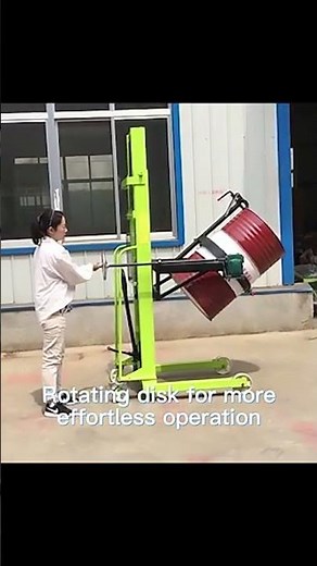 How to lift a drum by manual forklift