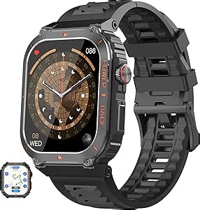 Military GPS Smart Watch for Men with Offline Map/Air Pressure/Altitude/Compass,smart Watch for Android Phones and iPhone,Waterproof Fitness Tracker with Blood Oxygen/Heart Rate/Sleep/100+ Sport Modes