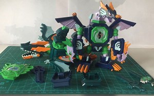 【伊人制作】万代keybots钥匙机器人二代第二期-疾风飞龙兽，铁甲翼龙兽