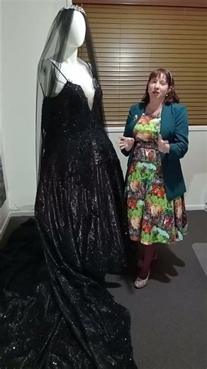 Order 570 Video 1 Black Halloween Wedding Dress