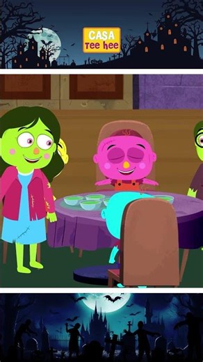Zombies in the Haunted House #shorts #nurseryrhymes