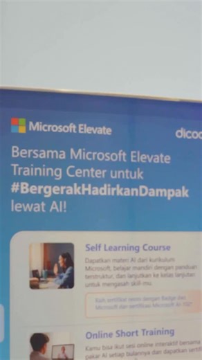 Dicoding Indonesia on Instagram: "Full house, full energy! 🙌 Antusiasme luar biasa dan Inilah dia momen seru 30+ talenta digital Microsoft Elevate Training Center!🔥 Dapatkan insight, networking dan peluang untuk wujudkan karier impianmu bersama Microsoft Elevate Training Center💪 Sampai jumpa di Offline Workshop Training berikutnya ya!👋 #microsoft #elevate #beasiswa #pelatihanAI #ArtificialIntelligence #fullyfunded #bergerak #dampak #online"