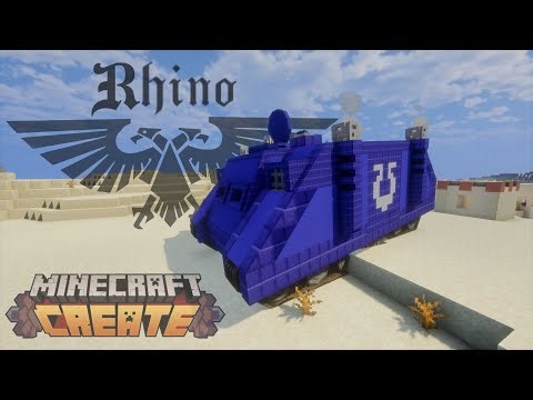 I Built a Working Warhammer 40K Rhino in Minecraft Create Mod!