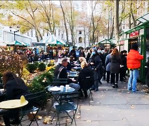 世界中の食べ物の屋台が集まるニューヨーク、ブライアント公園のホリデー・ショップ | ニューヨークの遊び方