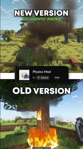 Minecraft Volumentic SMOKE | Physics MOD PRO 2026 #shorts
