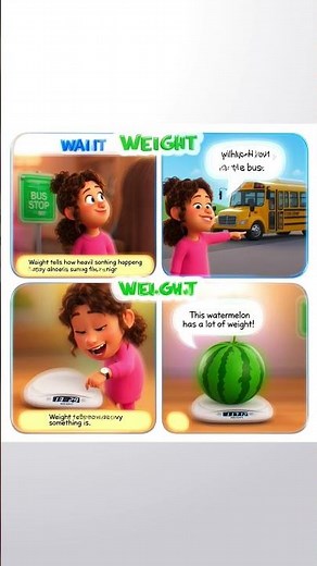 WAIT or WEIGHT? | Easy English Explained #englarity #animation #learnenglish