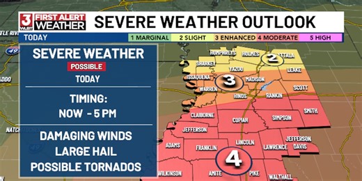 Severe Weather Expected Today