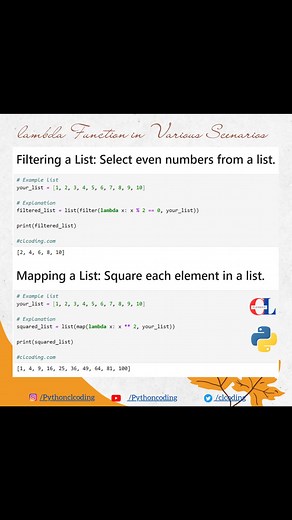 17 reactions | lambda Function in Various Scenarios | Python Coding | Facebook