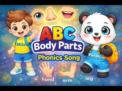 ABC Body Parts Phonics Song | 25 Body Parts Names for Kids Learning Video
