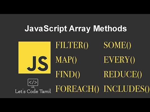 8 Important JavaScript Array Methods | Lets code tamil | Tamil programming | JavaScript programming