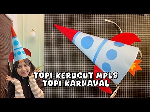Tutorial topi kerucut dari karton | Topi karnaval | topi astronot