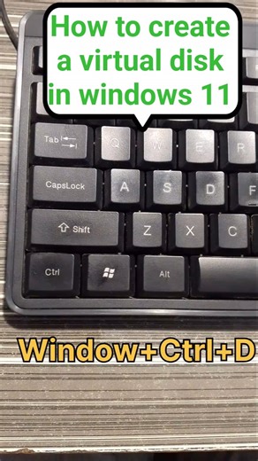 how to create a virtual desktop in windows 11 and PC #shortcutkeys #tips #tricks