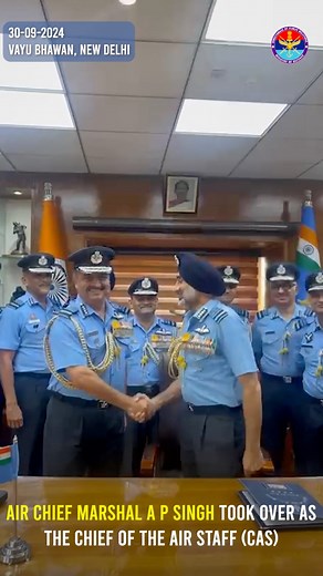 4.5K views · 146 reactions | Air Chief Marshal A P Singh has taken over as the Chief of the Air Staff today. With a legacy rooted in excellence, he was commissioned into the fighter pilot stream of the Indian Air Force in December 1984.  | Ministry of Defence, Government of India | Facebook