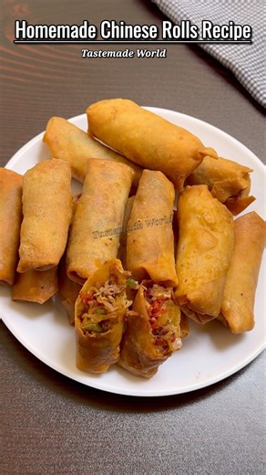 Chinese Spring Rolls Recipe #tastemadeworld #springrolls #chineseroll #vegetablesrolls #rollsrecipe