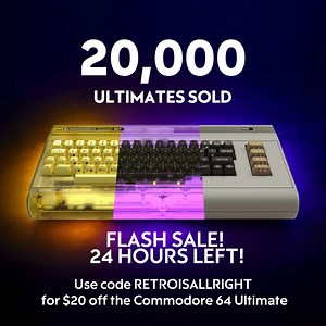 One day left! This flash sale ends in 24 hours. The retro revolution continues because of you, and we couldn’t be more excited. Save $20 on your Commodore 64 Ultimate with the code: RETROISALLRIGHT. commodore.net #c64u | Commodore International Corporation