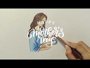 How to Draw Mother's Day Drawing | Easy Step-by-Step Tutorial