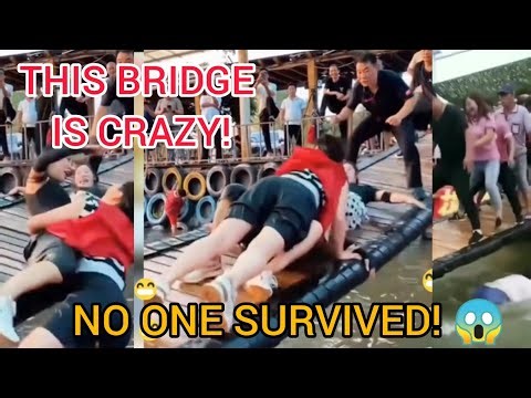 Everyone Fell on This Crazy Bridge… Watch Till The End! 😱💦