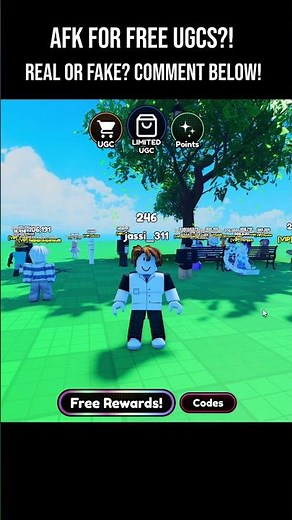 AFK for FREE UGC’s in Roblox?! 😳🎁 | #shorts #roblox