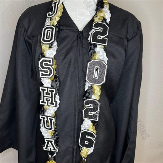 Graduation Lei, Senior Gift, Personalization, Personalized Ribbon Lei, Custom Graduation Lei, Satin, Graduation Gift, Boy Graduation Lei - Etsy