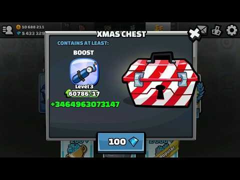 INSANE ? NEW XMAX CHEST !! IN - Hill Climb Racing 2