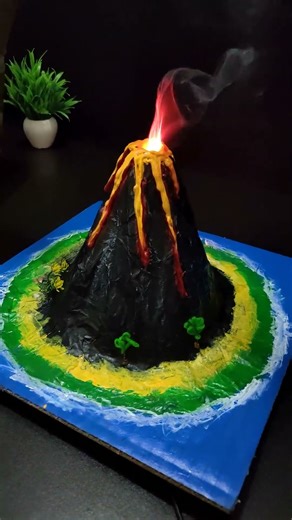 How To Make Volcano Model|VolcanoWorkingModel#sciencproject#science#eazytronic#volcano#inspireaward
