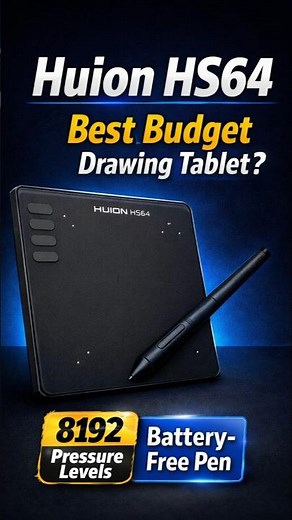 Huion HS64 Drawing Tablet Review 🔥 Best Tablet for Beginners? ✍️ #drawingtablet #digitalpen #art