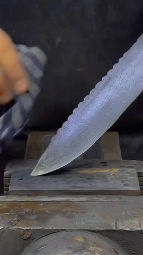 Forging a Massive Damascus Knife from Fishing Hooks