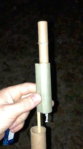 Homemade quiet triple break rocket #fireworks #pyro #pyrotechnics