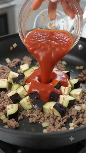 The best way to cook eggplant and ground beef #foodie #cookinghacks