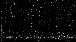 Winter Snow, 4K Snowfall Animation with Alpha Channel Transparency, Capturing the Delicate Bounce on Ground in a Seamless Loop. Stock Video