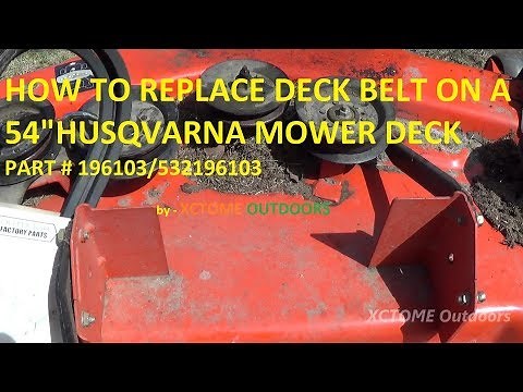 How To Replace The Deck Belt on a 54" Husqvarna Riding Mower