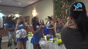 We surprised newlywed couple and diehard #Lions fans Matthew and Katie Sheffer at their wedding reception with a $500 gift card courtesy of Meijer, as well as sideline passes and tickets in the Meijer dream seats for our game against the Packers. | Detroit Lions