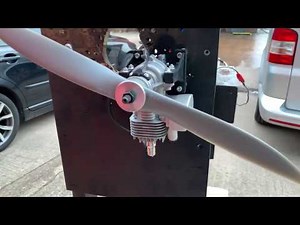 RCGF 20cc running with a 17 x 6 prop at 1400 RPM to 8500 RPM