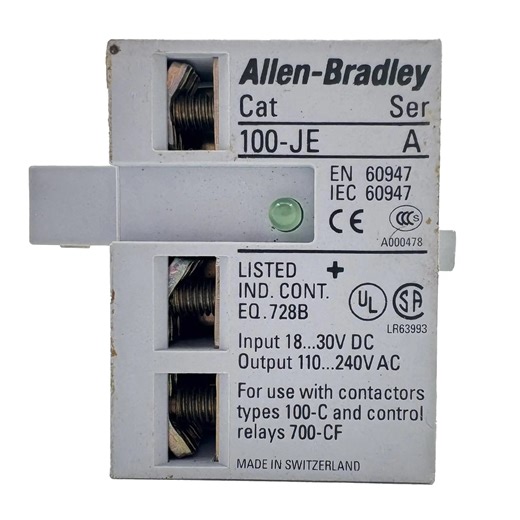 Allen-Bradley Interface Module 18-30Vdc 110-240VAC 100-JE