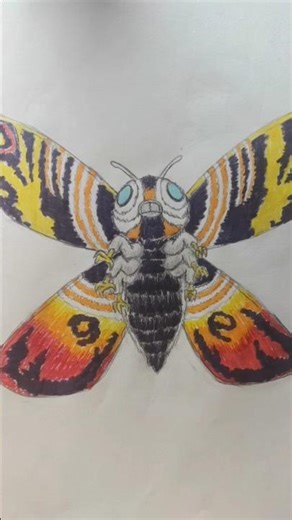 Drawing Mothra~ 🦋 #drawing #illustration