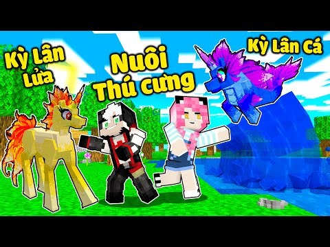 MỀU THỬ THÁCH 24GIỜ NHẬN NUÔI CÔNG CHÚA KỲ LÂN TRONG MINECRAFT*REDHOOD BẮT ĐƯỢC KỲ LÂN LAVA KHỔNG LỒ