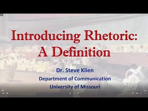 Introduction to Rhetoric A Definition