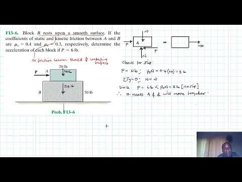 F13–6 Kinetics of a Particle: Force and Acceleration (Chapter 13: Hibbeler Dynamics) Benam Academy