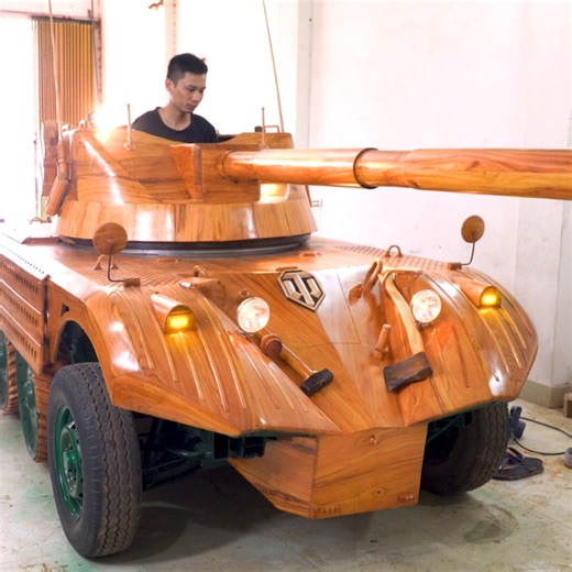 316K views · 4.4K reactions | Recycling an Old Junkyard Car into a Custom Tank #homemade #ndwoodart | ND - Woodworking Art | Facebook