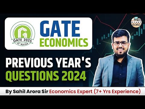 Gate Economics Previous Year Question Paper 2024 | Gate Economics 2025 Preparation | By Sahil Arora