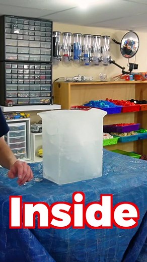 Breaking a $300 Lego Mini Figure from Ice Block Using Lego Tools