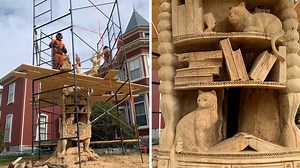 Stephen and Tabitha King's front yard tree is transformed into art