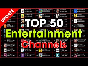 Top 50 Most Subscribed Entertainment Channels on YouTube | Subscriber Count Race