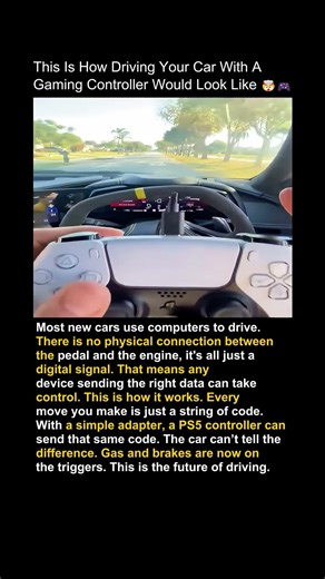 PS5 Controller vs Real Car Controls #shorts #gaming #experiment